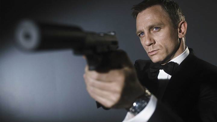 Daniel Craig As A James Bond Gun In Hand Photoshoot